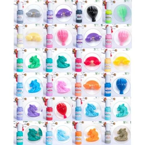 24 Colors Epoxy UV Resin Pigment Opaque Liquid Epoxy UV Resin Dye Resin Colorant Resin Art Jewelry Making 0.35oz Each X4YA