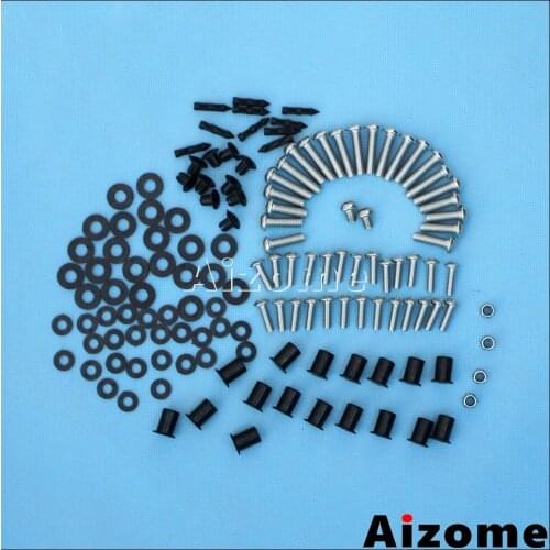 Motorcycle Complete Fairing Bolt Kit Body Screws For Kawasaki Ninja ZX10R ZX-10R 2004-2005 Bodywork Screws Washers Nuts