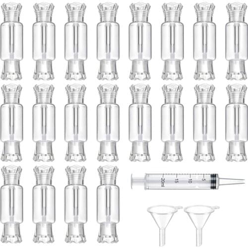 20Pcs Clear Empty Lip Gloss Tube Empty Cosmetic Containers Lip Balm Container Mini Refillable Lip Glaze Tube Sample Bottle