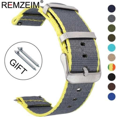 Strap For Samsung Galaxy Watch 3 46mm Band Gear s3 Frontier Premium Nylon 22mm 20mm Watch Nylon Band for 20mm 22mm Wrist