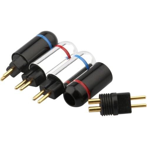 20pair 0.78mm Pins Earphone Plug For W4R UM3X UE11 UE18 JH13 JH16 Headset Wire Connector Hif Headphone Audio Jack Gold Plated