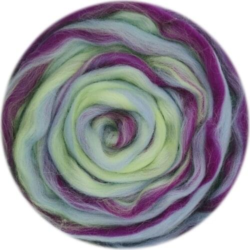 Blended Roving 50g, Needle Felting Wool, Hand Dyed Wool Top, Merino Mixed Natural Wool Roving for Needle Felting Kits (02)