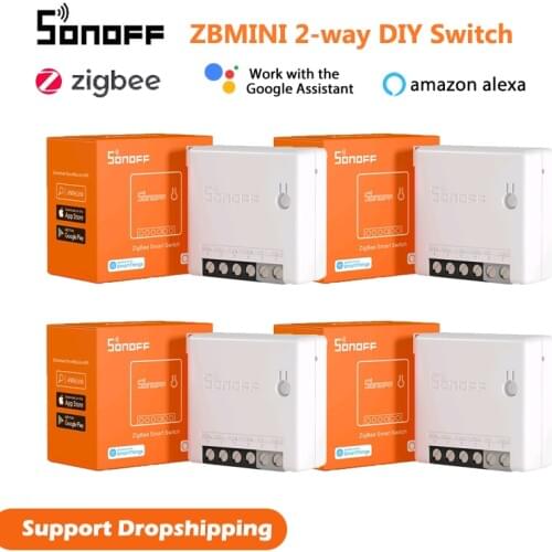 1-30pcs SONOFF ZBMINI Zigbee 3.0 2-way DIY Mini Switch Smart Control Via eWeLink ZBBridge Required Work With Alexa Google Home