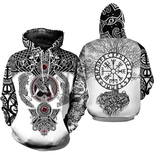 Tessffel Unisex Viking Tattoo Viking Warriors Tracksuit Newfashion casual MenWomen 3DPrint Sweatshirts/Hoodie/Jacket s-31