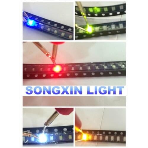 5000PCS/LOT 0805 Ultra Bright SMD R/G/B/W/Y LEDs each 1000pcs 0805 SMD LED RED GREEN BLUE White Yellow Light emitting diode