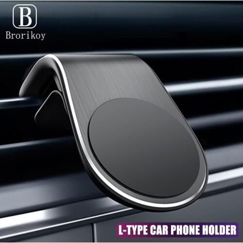 Car Magnetic Stand Holder L Shape Air Vent Mount Clip for iPhone 11 Samsung Huawei Smartphone Universal Car GPS Stand Bracket