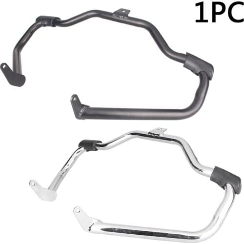 Black/Chrome Motorcycle Engine Highway Crash Bar Guard for Harley FLSTC Heritage Softail Classic / FLSTF Fat Boy 2000-2014