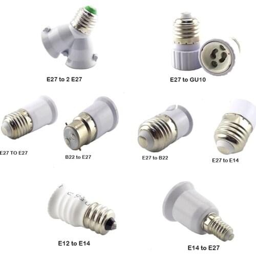E27 to E14 GU10 B22 Lamp Base LED Corn Bulb light Light Holder Converter Socket Adapter Conversion Fireproof Material