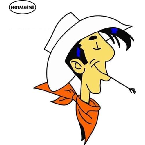 HotMeiNi 13cm x 10.4cm for Lucky Luke Phone Comic Car Stickers Vinyl Car Sticker Graffiti Sticker 3D Stickers Body for Car
