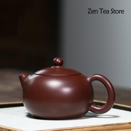Yixing Raw Ore Purple Clay Xishi Zisha Teapots Hand Made Purple Mud Health Beauty Kettles Tea Pot Ball Hole Filter Tea Set Gift