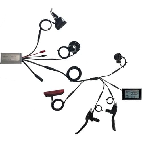 Ebike 36V/48V Square Wave Controller for 250W Electric Bicycle Motor Wheel JN LCD S900 - Display Waterproof Plug