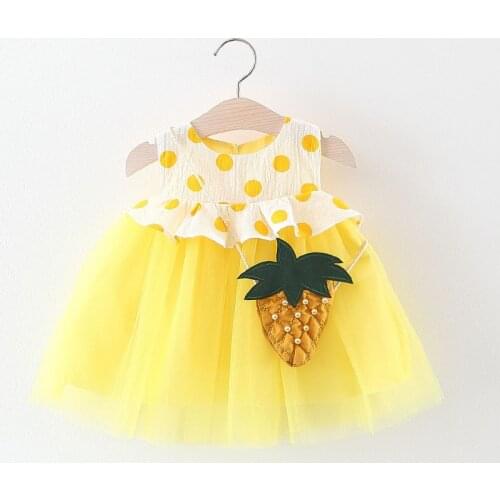 Baby Girls Summer Dress Dot Print Mesh Princess Dress Infant Birthday Party tutu Dress Baby Girl Dresses for Newborn Clothes