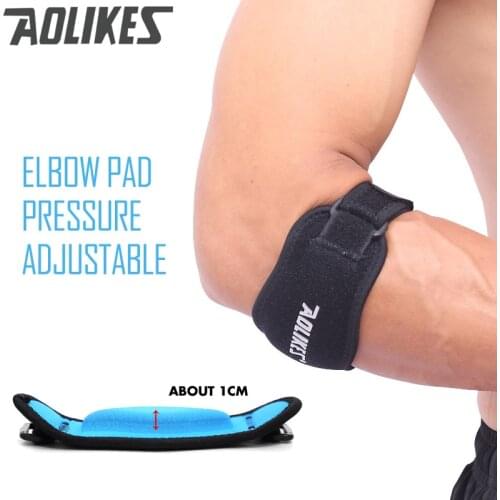Fitness Elbow Pad Tennis Badminton Coderas Muscle Pressurized Protective Adjustable Men Women Sports Safe Support BracerAOLIKES