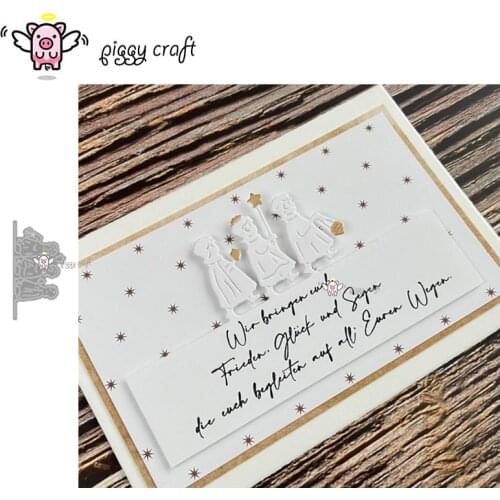 Piggy Craft metal cutting dies cut die mold Star praying kid Scrapbook paper craft knife mould blade punch stencils dies