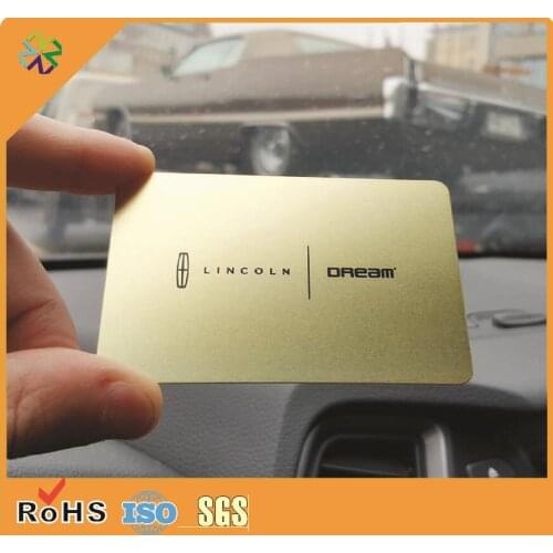 Custom gold metal business card/gold metal membership card/etched metal card with customized printing