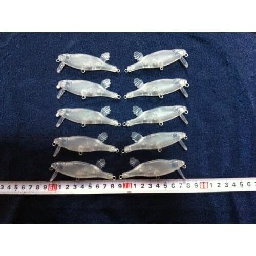 10pcs Unpainted Hardbait Ocean Rock Fishing Blank Lure Body Fishing Lure Body 3 1/2 Inch 1/3 OZ Blank lures JS#224