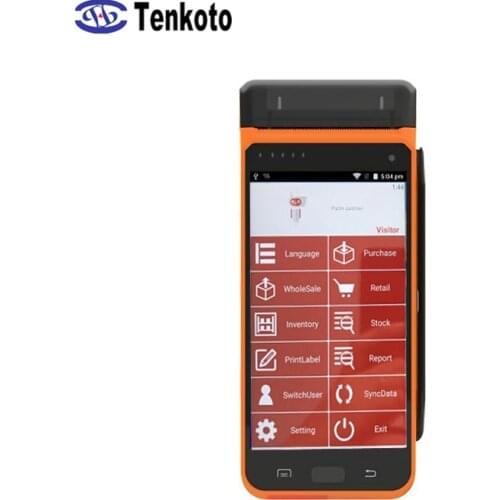 NFC Contact Chip Reader Magnetic 4G Android 5.1 POS Software APP Store PCI Point Of Sales NFC Contactless RFID 58MM Printer POS