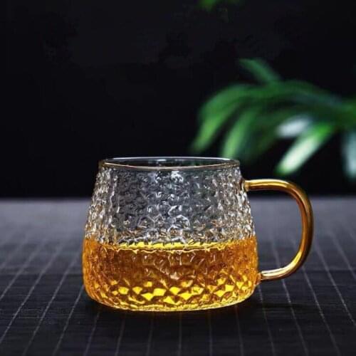 Transparent Glass Mug Resistant Tea Beer Mug Milk Lemon Juice Cup Drinkware Lover Coffee Cups Mug Handle Couple Gift