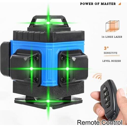 16 Lines 4D/12 Lines 3D Laser Level Self-Leveling 360 Horizontal & Vertical Cross Super Powerful Green Laser Level Measure Tools