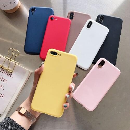 Silicone Matte Phone Case For Huawei honor 8x Max 8C View 20 V20 8 8s 9 20i 10i 10 lite 7X 7A 7C V10 Candy Color Soft Cover