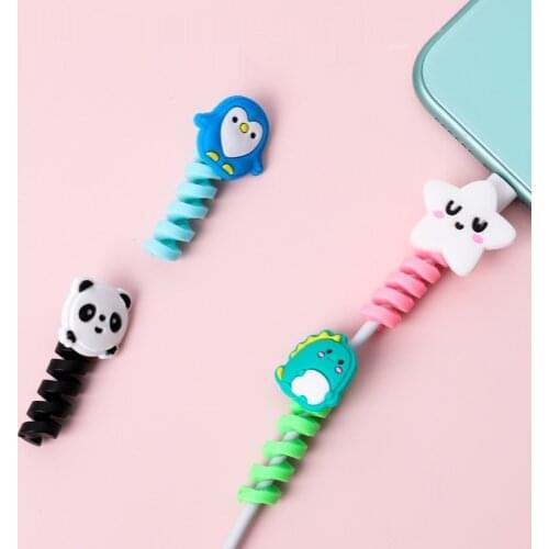 Silicone USB Charger Data Cable Protector Cord Wire Saver Cove Wire Saver Cove Earphone Protective Cable Line Winder