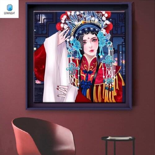 Traditional Chinese diy oil painting on canvas room decoration diy digital painting framed wall art modular painting home decor