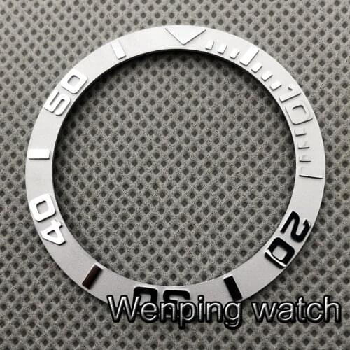 38mm high quality gray ceramic bezel insert fit 40mm watch case mens watch bezel