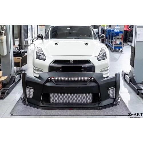 Z-ART new front bumper for NIssan GTR R35 2017 looks front bumper for GT-R 2009-2016 body kit