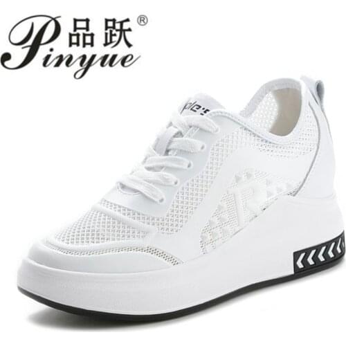 Hide heel Fashion Sneakers for Women Breathable Platform Sneakers Lace Up Fashion Causal Shoes Woman Chunky Sneaker