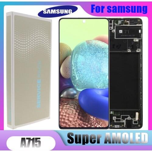 6.7" SUPER AMOLED A71 A715F LCD For Samsung Galaxy A71 A715 A715F A715FD LCD Display Touch Sensor Digitizer Assembly Replacement