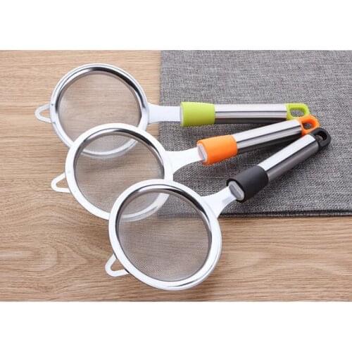 1PC Stainless Steel Wire Fine Mesh Oil Strainer High Quality Flour Sifter Sieve Colanders DIY Kitchen Tools KX 234