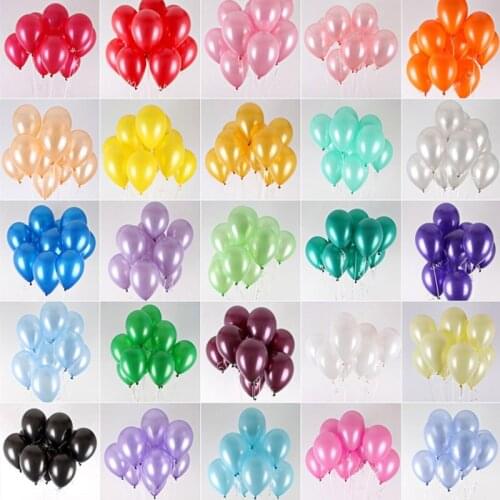 100Pcs birthday balloons 10inch 1.5g Latex Helium balloon Thickening Pearl party balloon Party Ball kid child toy wedding ballon