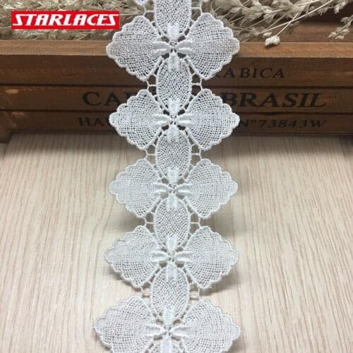 14yards width5.2cm garment dress accessories manual DIY water soluble lace fabric trim polyester home furnishing accessories