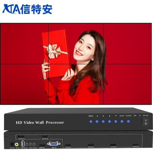 2×3 3840*2160@60HZ video wall processor tv wall controller LCD tv splicer 1 input 6 HDMI output Factory direct sale