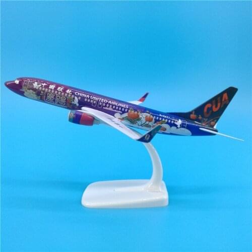 20CM Diecast 1:300 737 B737 Model Die-cast Toy CUA Airline Airways with Base Alloy Aircraft Plane Collectible Display Collection