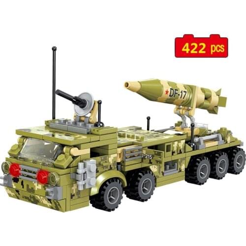 4 in 1 Military Series WW2 tank Wheeled armored vehicle weapon accessories Building Blocks Bricks Toys Gifts