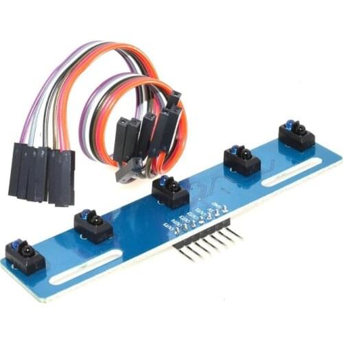 5PCS 5 channel Infrared Reflective Sensor TCRT5000 KIT 5 way/road IR Photoelectric Switch Barrier Line Track Module For Arduino