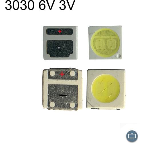 50PCS 100PCS Biggest LED Chip LED Backlight 3030 6 V 2W 1W 3V 1.5W Cool White Cold White For LCD TV Repair