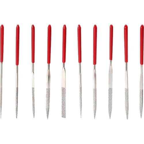 10PCS Diamond File Manual cutting tools Abrasive Special Shaped Grinding Files Non-Slip Handle Multifunctional Polishing Carving