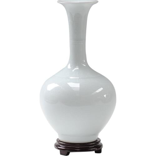 Jingdezhen antique ceramic vase porcelain color glaze ice crack white vase modern fashion crafts home furnishings