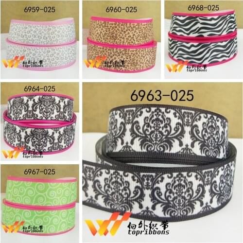 Free shipping 50 yard cartoon printed grosgrain ribbon 13209