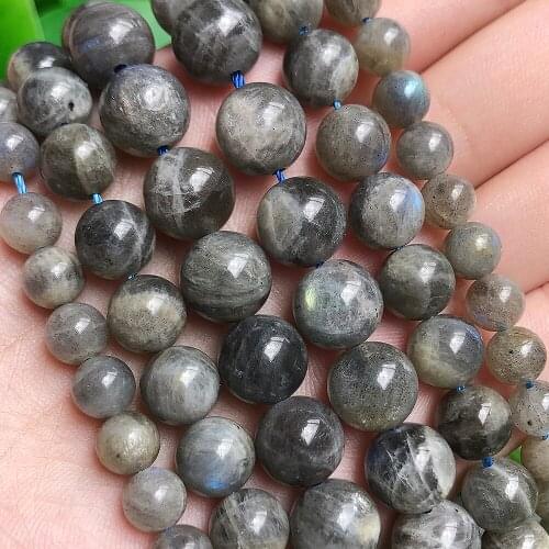 AAA+ Natural Stone Labradorite Beads Round Loose Spacer Beads for Jewelry Making handmade bracelet 4/6/8/10mm