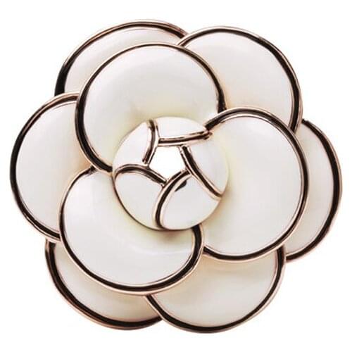 Enamel Camellia Flower Pins Brooches For Women 2016 Broches Jewelry Fashion/Boutonniere/Bijuteria Feminina/Jewelery/Broche Fleur
