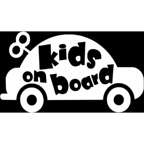 Interesting PVC 15cm X 9cm 3D Car Sticker Accessories T KIDS ON BOARD Car Window Cover Scratches Waterproof Decal