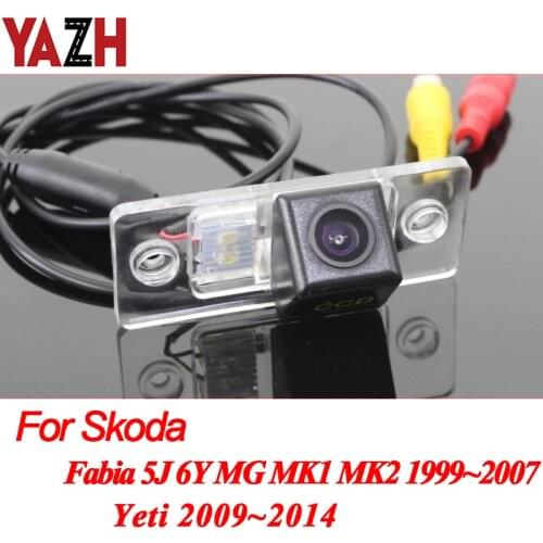 YAZH HD Car CCD Night Vision Backup Rear View Camera For Skoda Yeti 2009~2013 Fabia 6Y 5J MG MK1 MK2 1999~2015 Auto Camera
