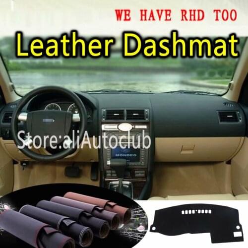For Ford Mondeo Mk3 2000 2001 2002 2003 2004 2005 2006 2007 Leather Dashmat Dashboard Cover Dash Mat Carpet Custom Car Styling