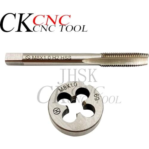 HSS Machine M8 X 1mm thread Tap and 1pc M8 X 1mm Die Threading set Metric HSS Right Tools M8*1