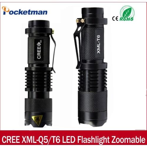 Mini xml t6 q5 flashlight powerful Zoomable Tactical Flashlight waterproof led torch lanterna flash max 3000 lumens ZK93