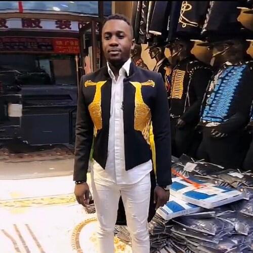 Mens Tailcoat Long Jacket Black Swallowtail Windbreaker Male Magician Performance Stage Outfit Singer Star Prom Fashion Costume