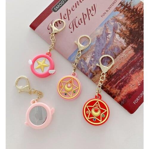 Soft Silicone Case For AirTags Cute Cartoon Star Keychain Protection Anti-lost Protective Case For AirTag Locator Tracker Cover